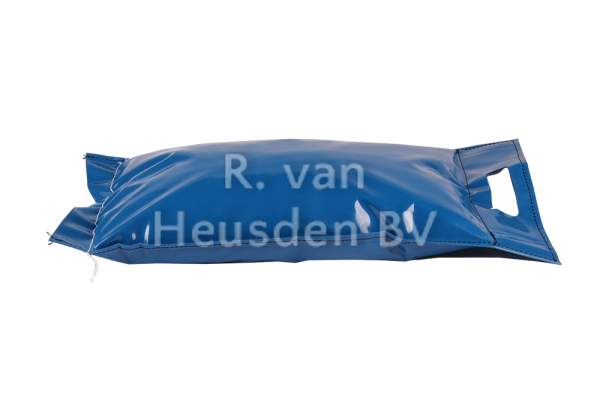 Pvc zandzak met handvat blauw met handvat